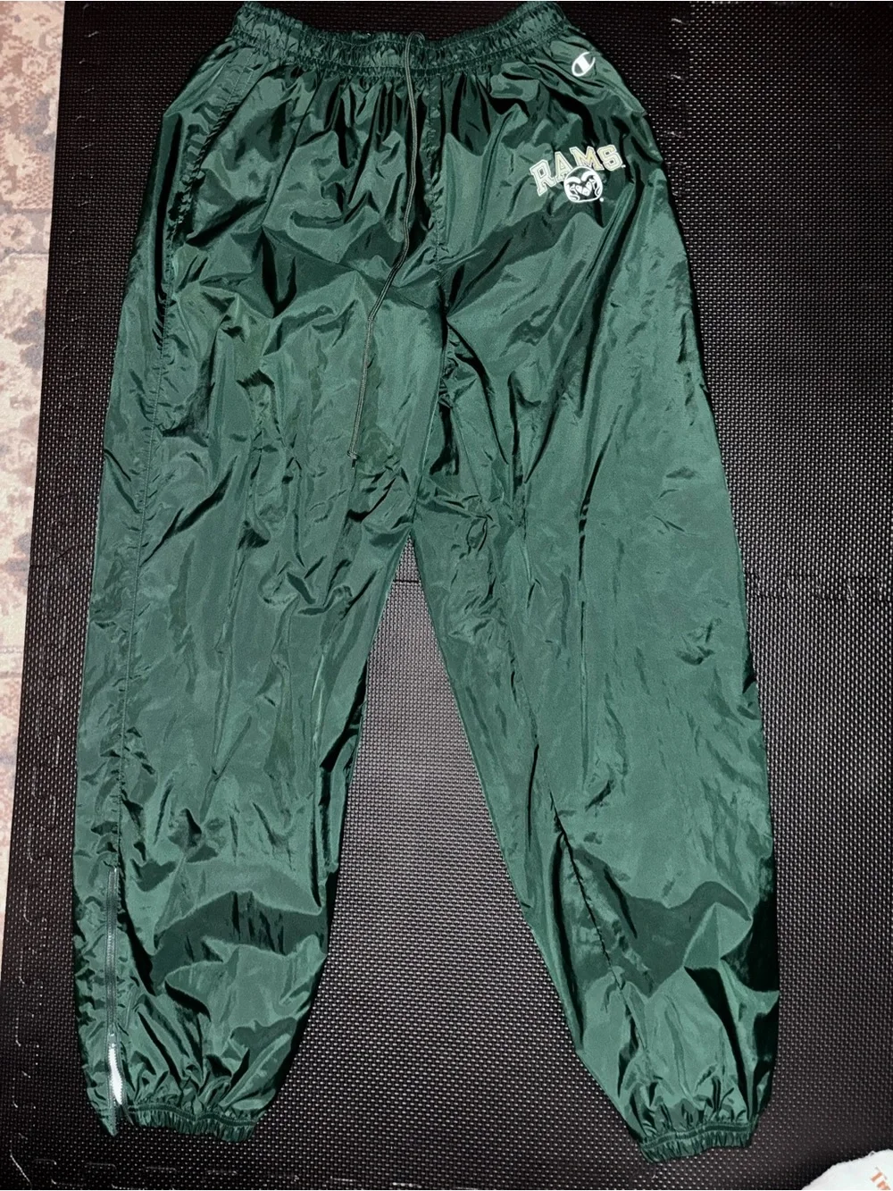 Champion Authentic Colorado State Green Windbreaker Track Pants - Rams